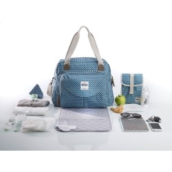 SAC GENEVE 2 PLAY PRINT BLUE BEABA 940199