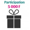 CHEQUE CADEAU DE 5000 F CFP