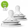 2 TETINES NATURAL 1M+ 2 TROUS AVENT SCF042/27