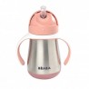 TASSE PAILLE INOX 250 ML PINK BEABA 913482