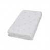 DRAP HOUSSE MOUSSELINE 70X140 BLANC ETOILE 1900936