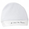BONNET NAISSANCE VELOUR BLEU BISOUS 8075075