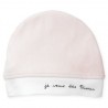 BONNET NAISSANCE VELOUR ROSE BISOUS NOVATEX 8075074