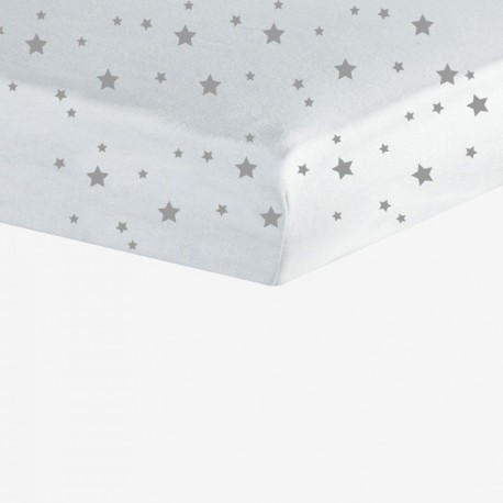 DRAP HOUSSE ETOILE GRISES 60X120 NOVATEX 8150018