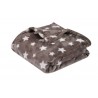 COUVERTURE MICROFIBRE 75X100 TAUPE ETOILE 1000782