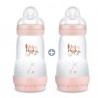 BIBERON EASY START ANTI COLIQUE 260ML BLUSH X2