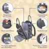 SAC A DOS A LANGER GRIS FONCE ART0233