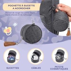 SAC A DOS A LANGER GRIS CLAIR ART0234