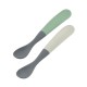 LOT 2 CUILLERES SILICONE MINERAL GREY GREEN 913574