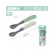 LOT 2 CUILLERES SILICONE MINERAL GREY GREEN 913574