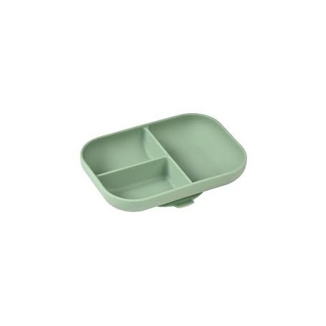 ASSIETTE COMPARTIMENTEE SILICONE VERT SAUGE 913549