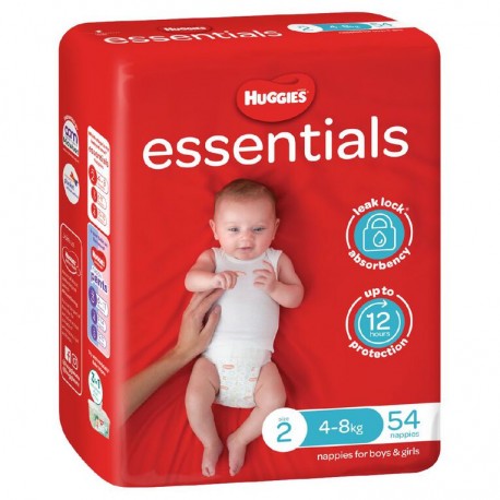 COUCHE HUGGIES ESSENTIALS STEP 2 X54 4-8KG