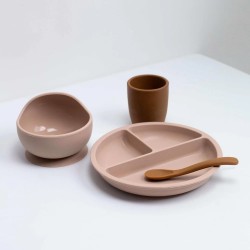 COFFRET REPAS 4PCS SILICONE SABLE CARAMEL 8530001