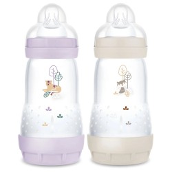 BIBERON EASY START ANTI COLIQUE 260ML X2 LILA SABLE