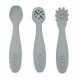 3 CUILLERE APPRENTISASGE GRIS BABIREVA ART0235
