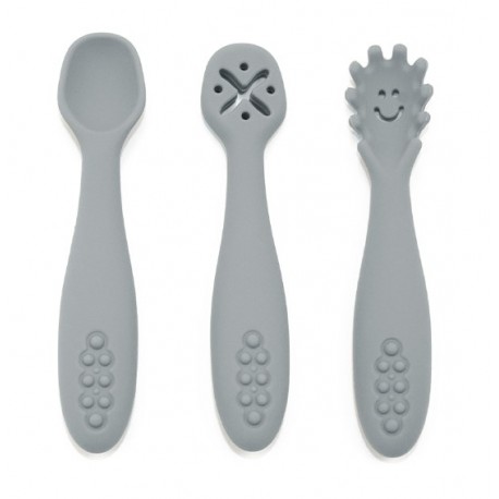 3 CUILLERE APPRENTISASGE GRIS BABIREVA ART0235