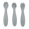 3 CUILLERE APPRENTISASGE GRIS BABIREVA ART0235