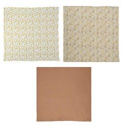 LOT 3 LANGES MOUSSELINE 60X60 HONEY MOON 1300788