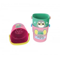3 MINI SEAUX DE BAIN FRAMBOISE/VERT/ROSE 311003
