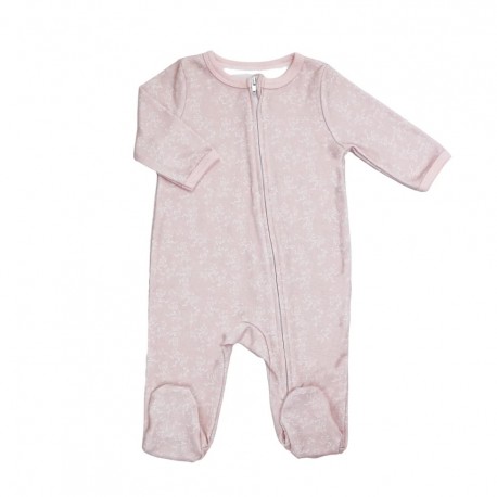 PYJAMA COTON ZIP ROSE 0M NOVATEX 8102349