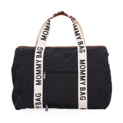 MOMMY BAG LARGE SIGNATURE CANVAS BLACK CWMBBCBL