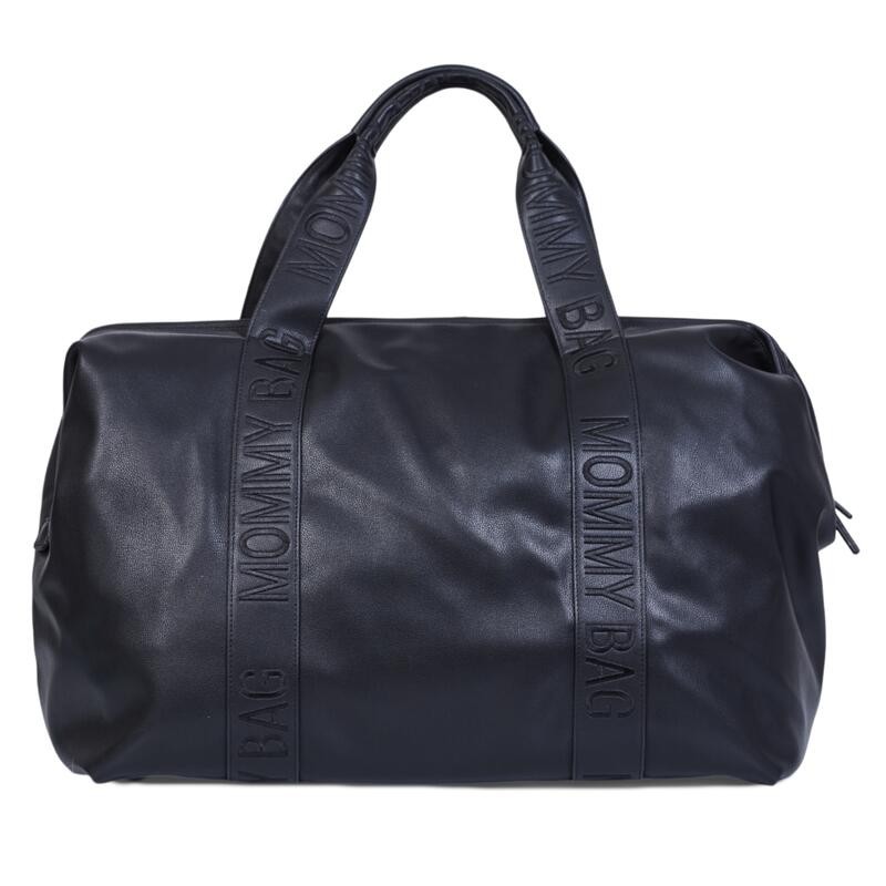 MOMMY BAG SIGNATURE SIMILI BLACK CWMBBSLBL