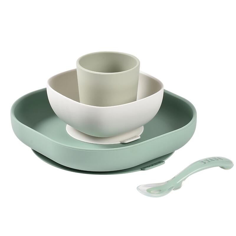 COFFRET REPAS SILICONE VERT SAUGE BEABA 913592