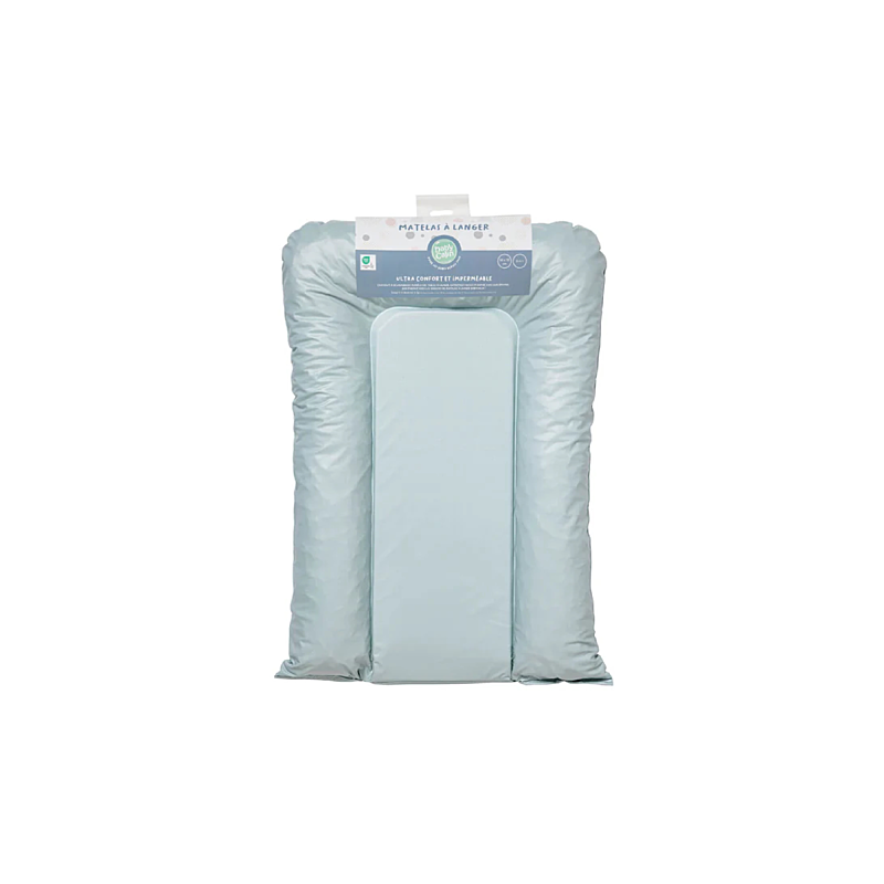 MATELAS A LANGER FLOCONS BLEU VERT BBC510507